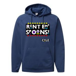 Rent Em Spoons 90S Black Sitcom Lover Urban Clothing Performance Fleece Hoodie