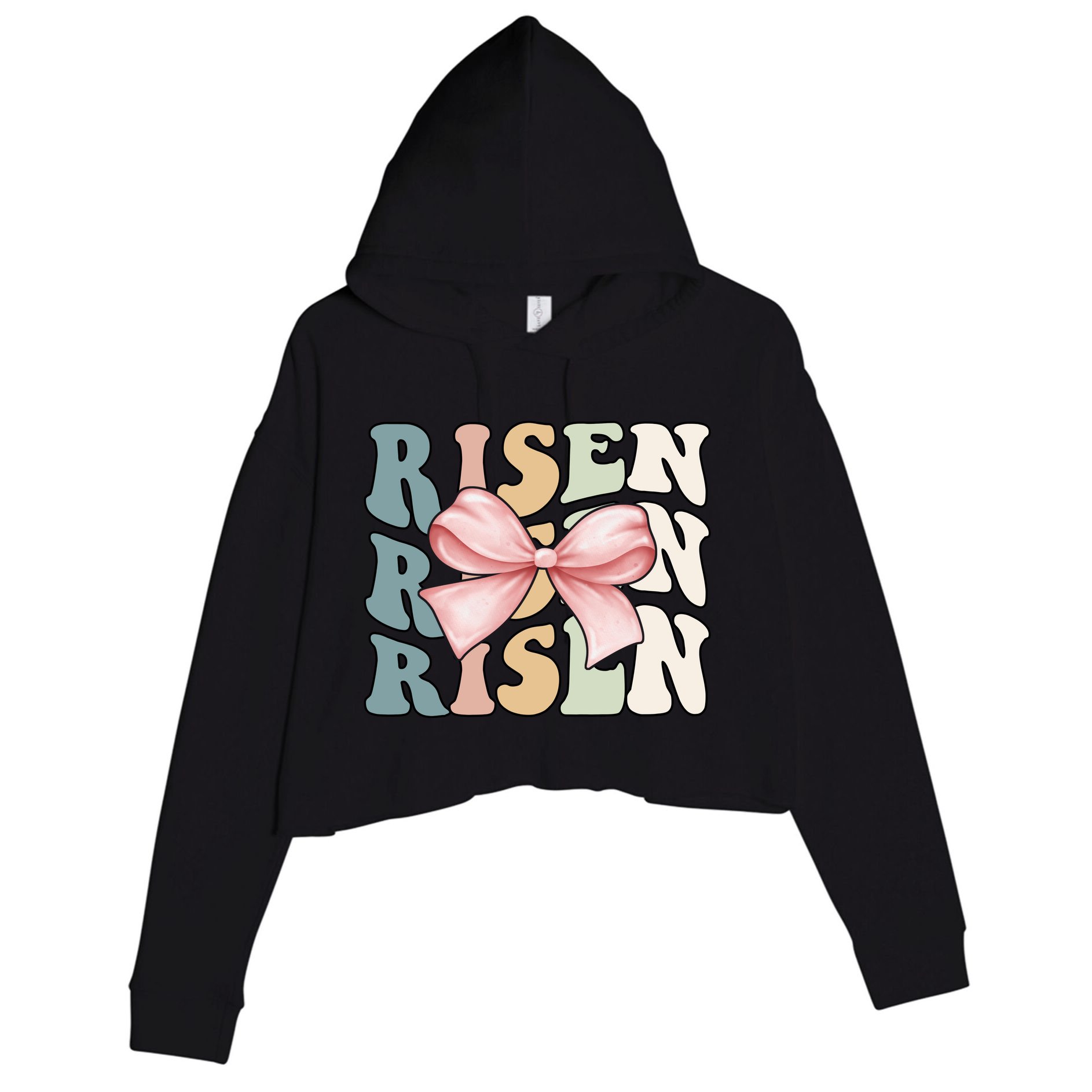 Risen Easter Sunday Crop Fleece Hoodie