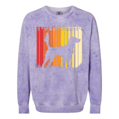 Retro English Setter Dog Merry Christmas Gift Colorblast Crewneck Sweatshirt