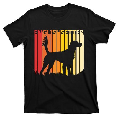 Retro English Setter Dog Merry Christmas Gift T-Shirt