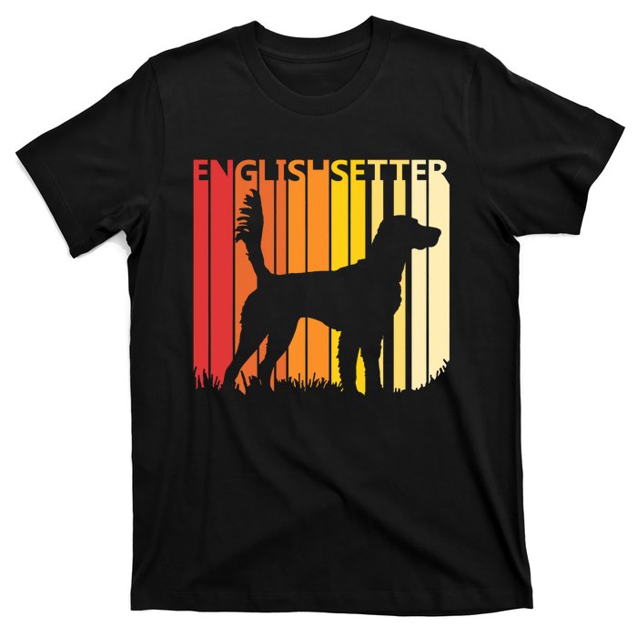 Retro English Setter Dog Merry Christmas Gift T-Shirt