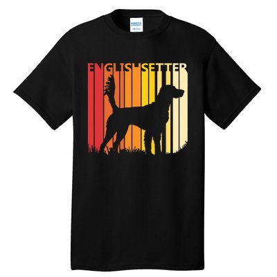 Retro English Setter Dog Merry Christmas Gift Tall T-Shirt