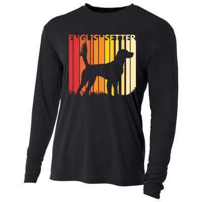 Retro English Setter Dog Merry Christmas Gift Cooling Performance Long Sleeve Crew