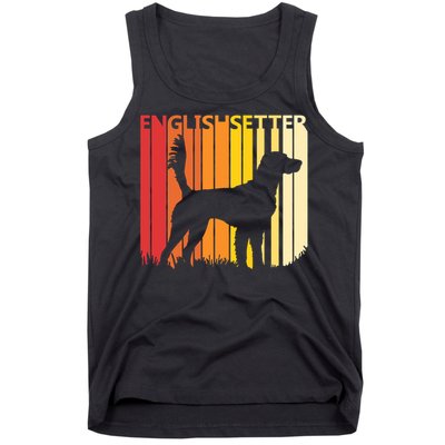 Retro English Setter Dog Merry Christmas Gift Tank Top