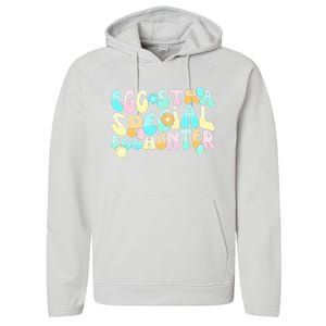 Retro Egg-stra Special Egghunter Easter Classic Clothing Performance Fleece Hoodie