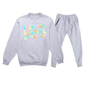 Retro Egg-stra Special Egghunter Easter Classic Clothing Premium Crewneck Sweatsuit Set