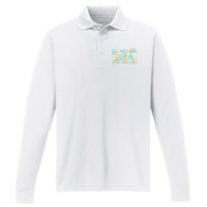 Retro Egg-stra Special Egghunter Easter Classic Clothing Performance Long Sleeve Polo