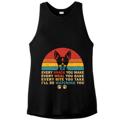Retro Every Snack You Make Funny Chihuahua Dog Lover Owner Meaningful Gift Ladies PosiCharge Tri-Blend Wicking Tank