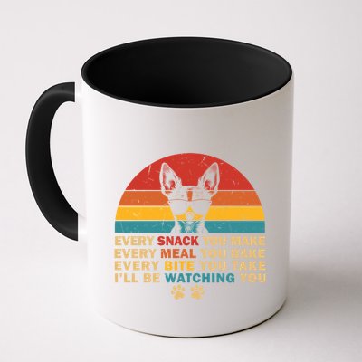 Retro Every Snack You Make Funny Chihuahua Dog Lover Owner Meaningful Gift Mug