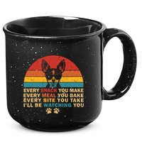 Retro Every Snack You Make Funny Chihuahua Dog Lover Owner Meaningful Gift 15oz Campfire Ceramic Mug