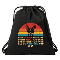 Retro Every Snack You Make Funny Chihuahua Dog Lover Owner Meaningful Gift Drawstring Bag