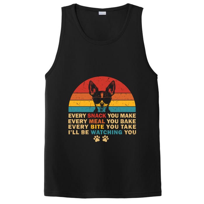 Retro Every Snack You Make Funny Chihuahua Dog Lover Owner Meaningful Gift PosiCharge Competitor Tank