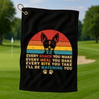 Retro Every Snack You Make Funny Chihuahua Dog Lover Owner Meaningful Gift Golf Towel