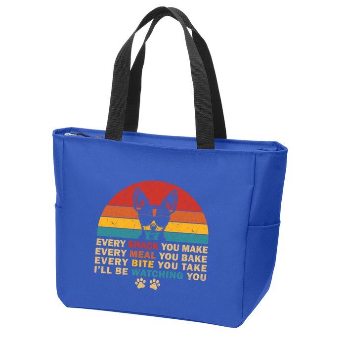 Retro Every Snack You Make Funny Chihuahua Dog Lover Owner Meaningful Gift Zip Tote Bag
