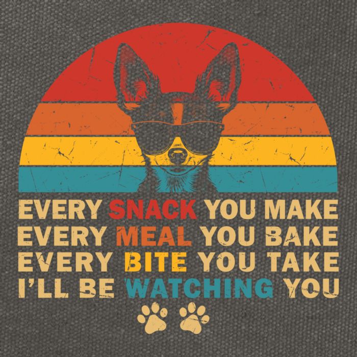 Retro Every Snack You Make Funny Chihuahua Dog Lover Owner Meaningful Gift Cotton Canvas Backpack
