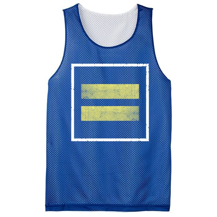 Retro Equal Sign Equality Ll Hu Rights Gift Mesh Reversible Basketball Jersey Tank