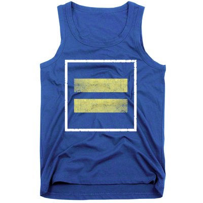 Retro Equal Sign Equality Ll Hu Rights Gift Tank Top