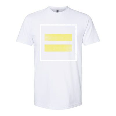 Retro Equal Sign Equality Ll Hu Rights Gift Softstyle CVC T-Shirt