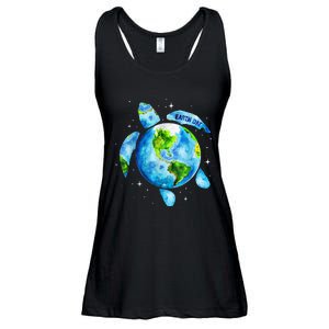 Restore Earth Sea Turtle Art Save The Planet Ladies Essential Flowy Tank