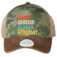 Retro Eat Sleep Dash Repeat Video Game Gift Legacy Tie Dye Trucker Hat