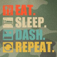Retro Eat Sleep Dash Repeat Video Game Gift Legacy Tie Dye Trucker Hat