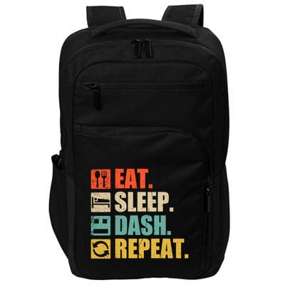 Retro Eat Sleep Dash Repeat Video Game Gift Impact Tech Backpack