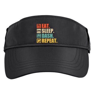 Retro Eat Sleep Dash Repeat Video Game Gift Adult Drive Performance Visor