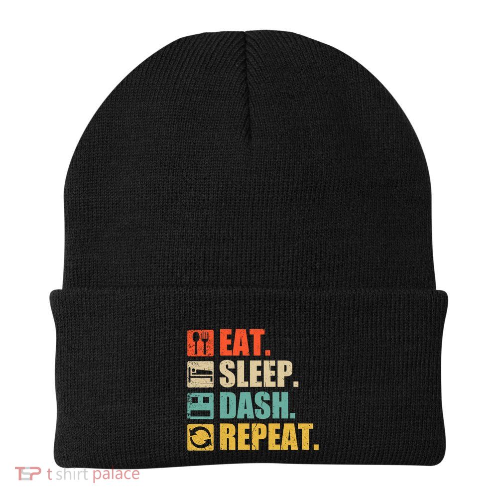 Retro Eat Sleep Dash Repeat Video Game Gift Beanie