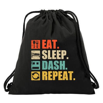Retro Eat Sleep Dash Repeat Video Game Gift Drawstring Bag