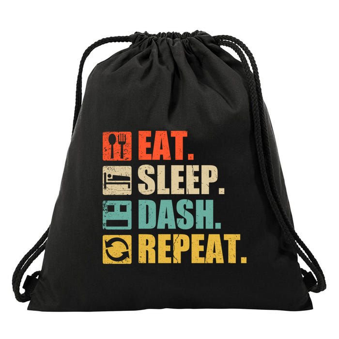 Retro Eat Sleep Dash Repeat Video Game Gift Drawstring Bag