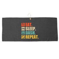 Retro Eat Sleep Dash Repeat Video Game Gift Large Microfiber Waffle Golf Towel