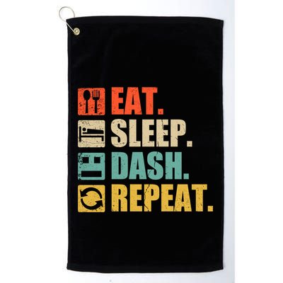 Retro Eat Sleep Dash Repeat Video Game Gift Golf Towel