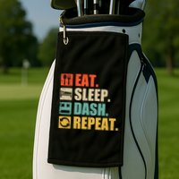 Retro Eat Sleep Dash Repeat Video Game Gift Golf Towel