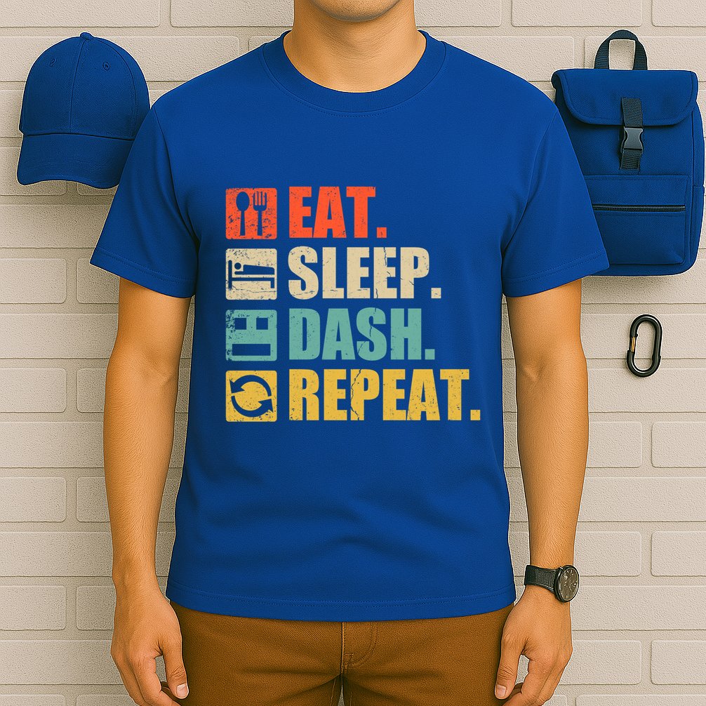 Retro Eat Sleep Dash Repeat Video Game Gift T-Shirt