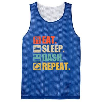 Retro Eat Sleep Dash Repeat Video Game Gift Mesh Reversible Basketball Jersey Tank