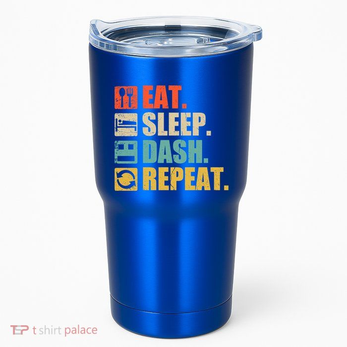 Retro Eat Sleep Dash Repeat Video Game Gift Tumbler