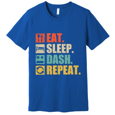 Retro Eat Sleep Dash Repeat Video Game Gift Premium T-Shirt
