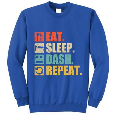 Retro Eat Sleep Dash Repeat Video Game Gift Tall Sweatshirt