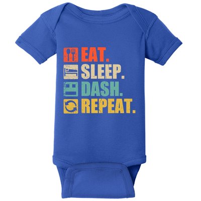 Retro Eat Sleep Dash Repeat Video Game Gift Baby Bodysuit