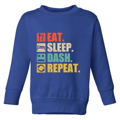 Retro Eat Sleep Dash Repeat Video Game Gift Toddler Sweatshirt