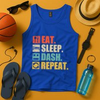 Retro Eat Sleep Dash Repeat Video Game Gift Tank Top