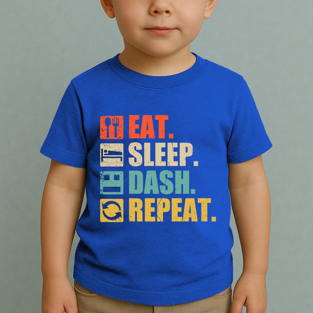 Retro Eat Sleep Dash Repeat Video Game Gift Toddler T-Shirt