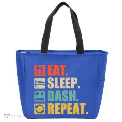 Retro Eat Sleep Dash Repeat Video Game Gift Zip Tote Bag