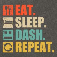 Retro Eat Sleep Dash Repeat Video Game Gift Cotton Canvas Backpack