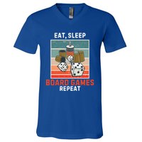 Retro Eat Sleep Board Games Repeat Vintage Board Games Gift V-Neck T-Shirt