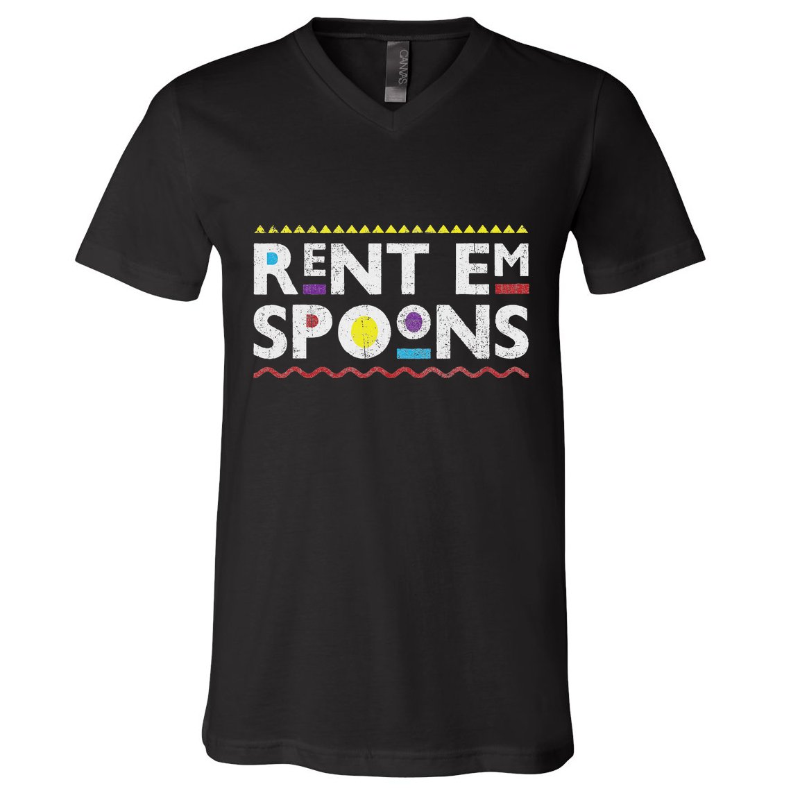 Rent Em Spoons 90S Style African V-Neck T-Shirt