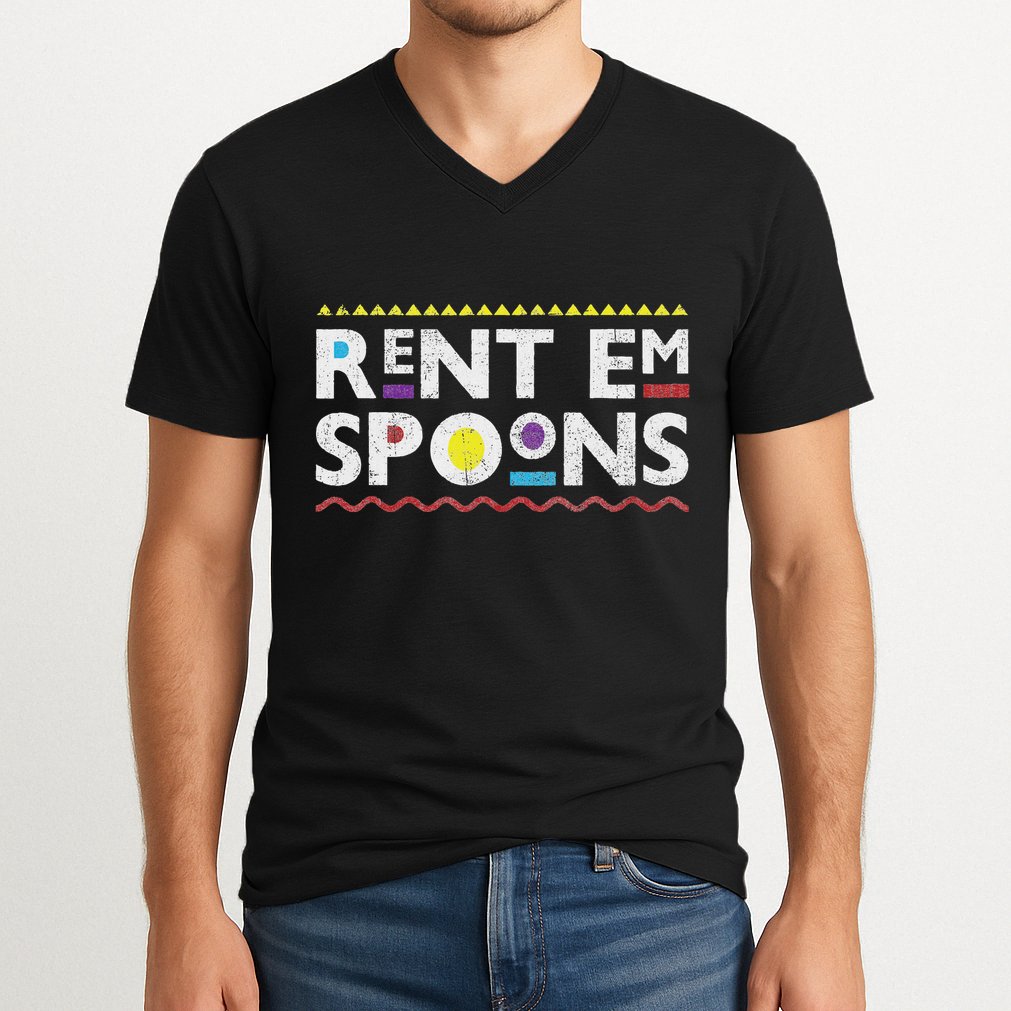 Rent Em Spoons 90S Style African V-Neck T-Shirt
