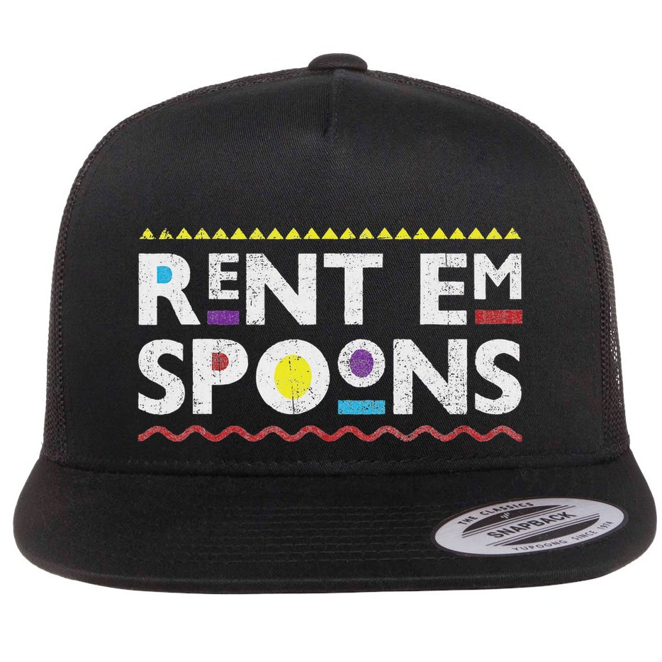 Rent Em Spoons 90S Style African Flat Bill Trucker Hat
