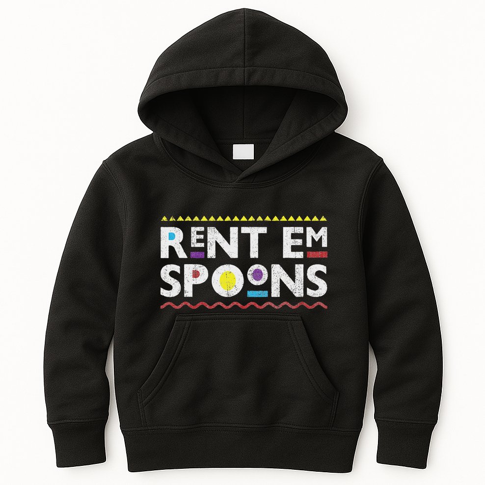 Rent Em Spoons 90S Style African Kids Hoodie
