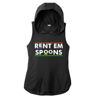 Rent Em Spoons Ladies PosiCharge Tri-Blend Wicking Draft Hoodie Tank